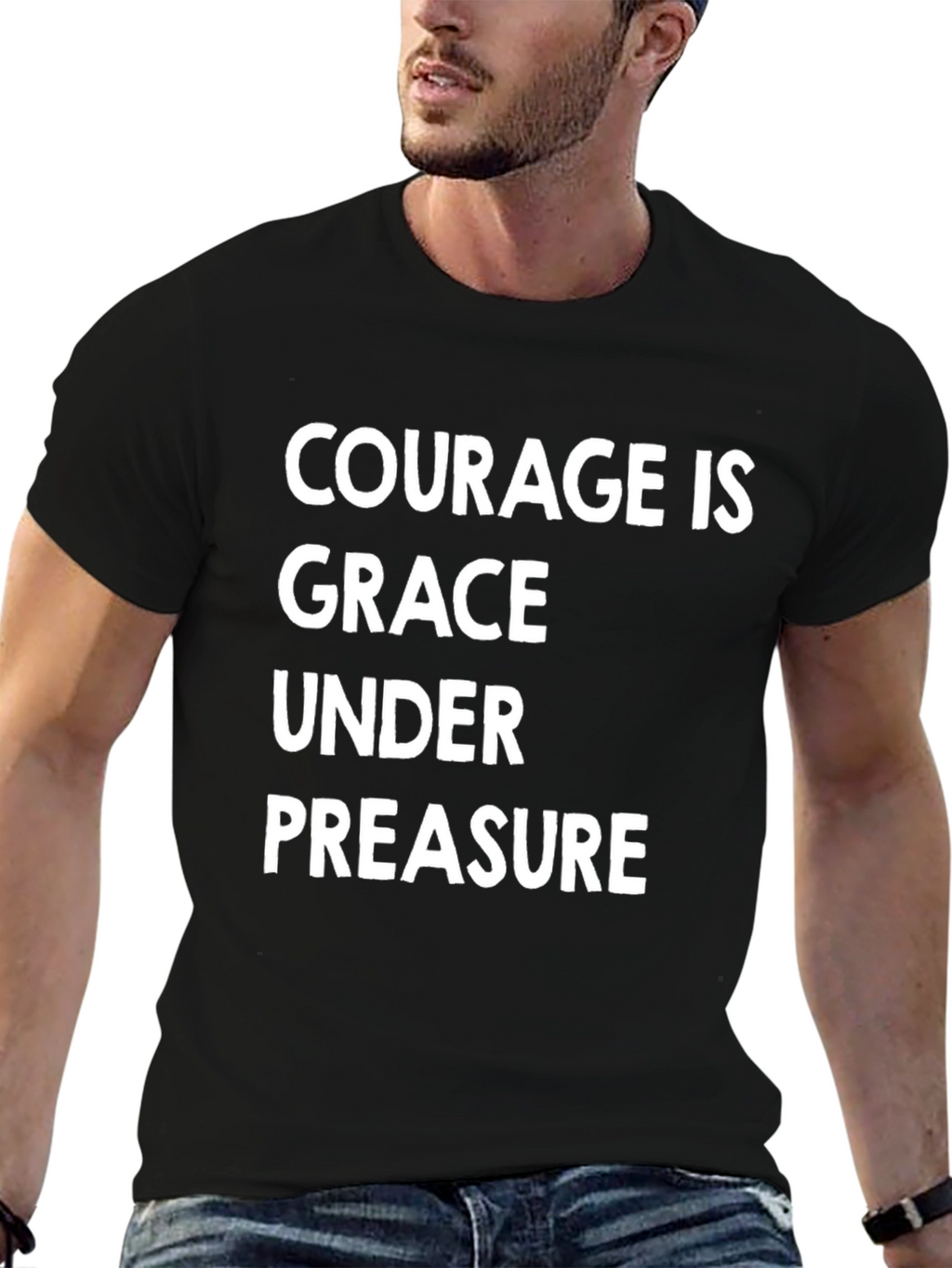 Courage Is Grace Under Pressure Black T-Shirt