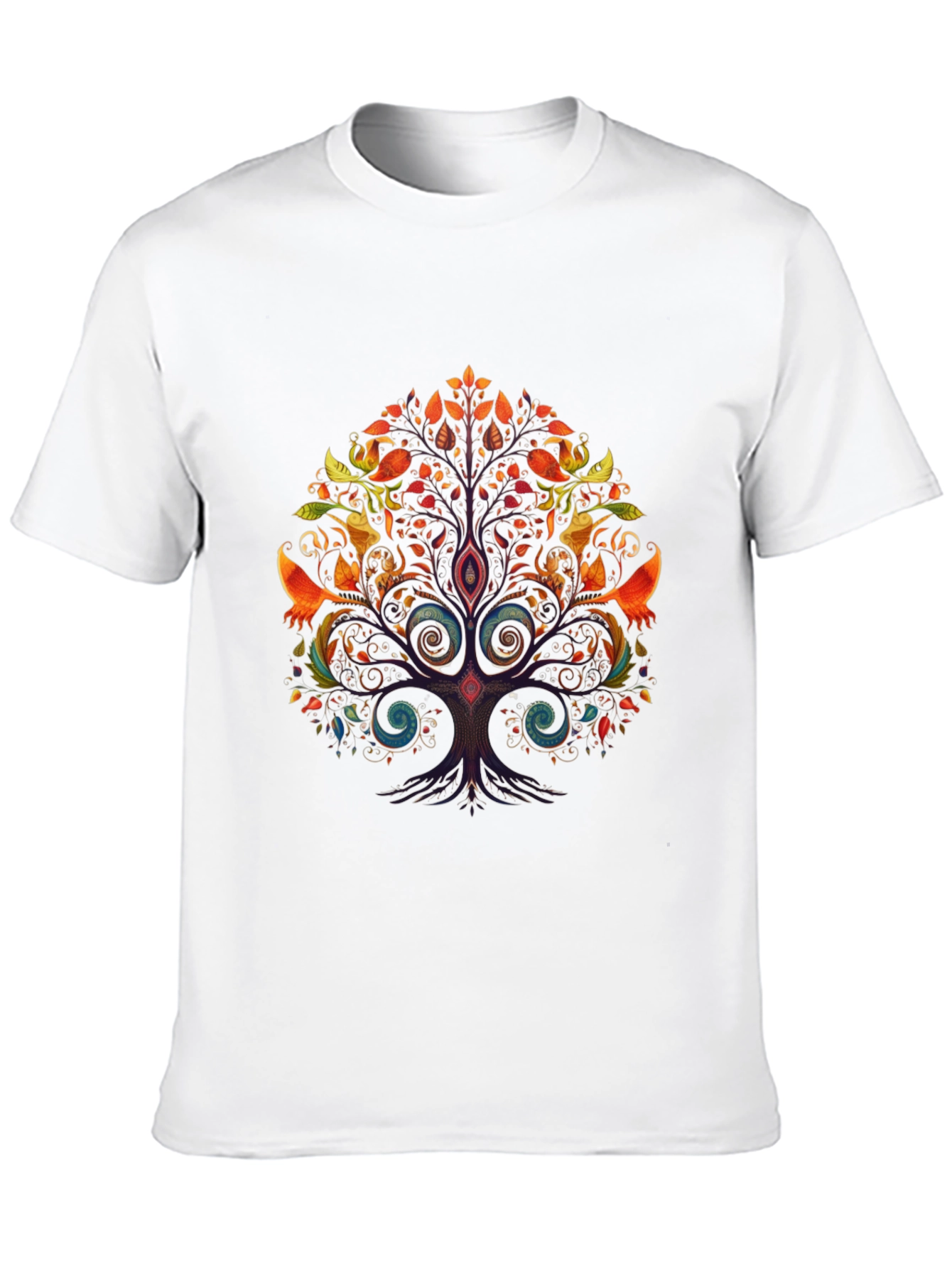 Vibrant Tree of Life Graphic Black T-Shirt