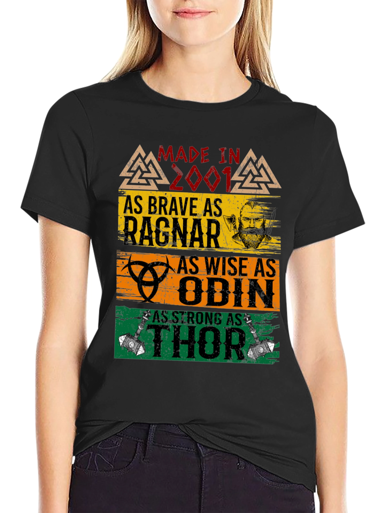 Made In 2001 Viking T-Shirt Ragnar Odin Thor