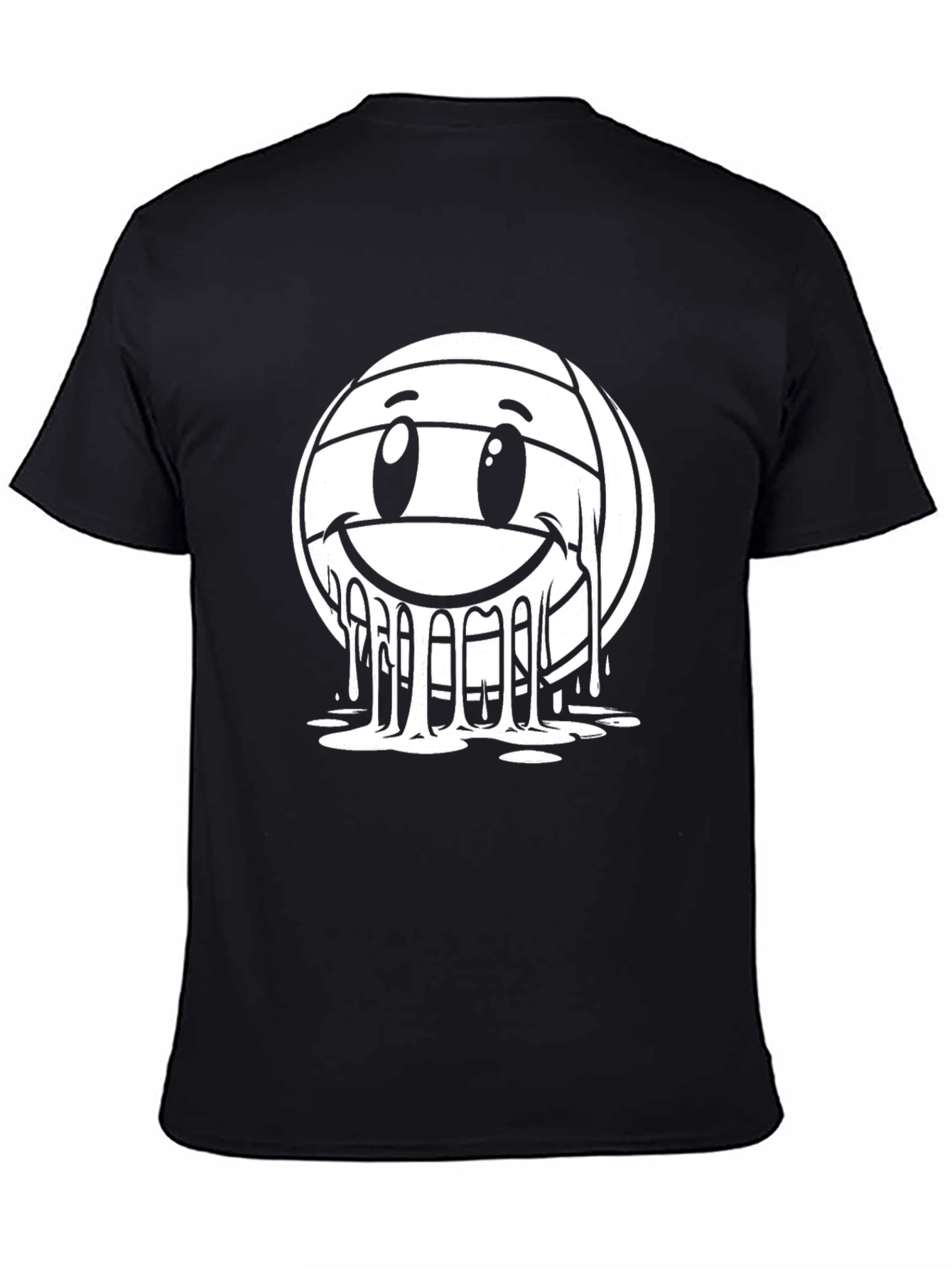 Smiley Melt Volleyball Graphic T-Shirt