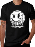 Smiley Melt Volleyball Graphic T-Shirt