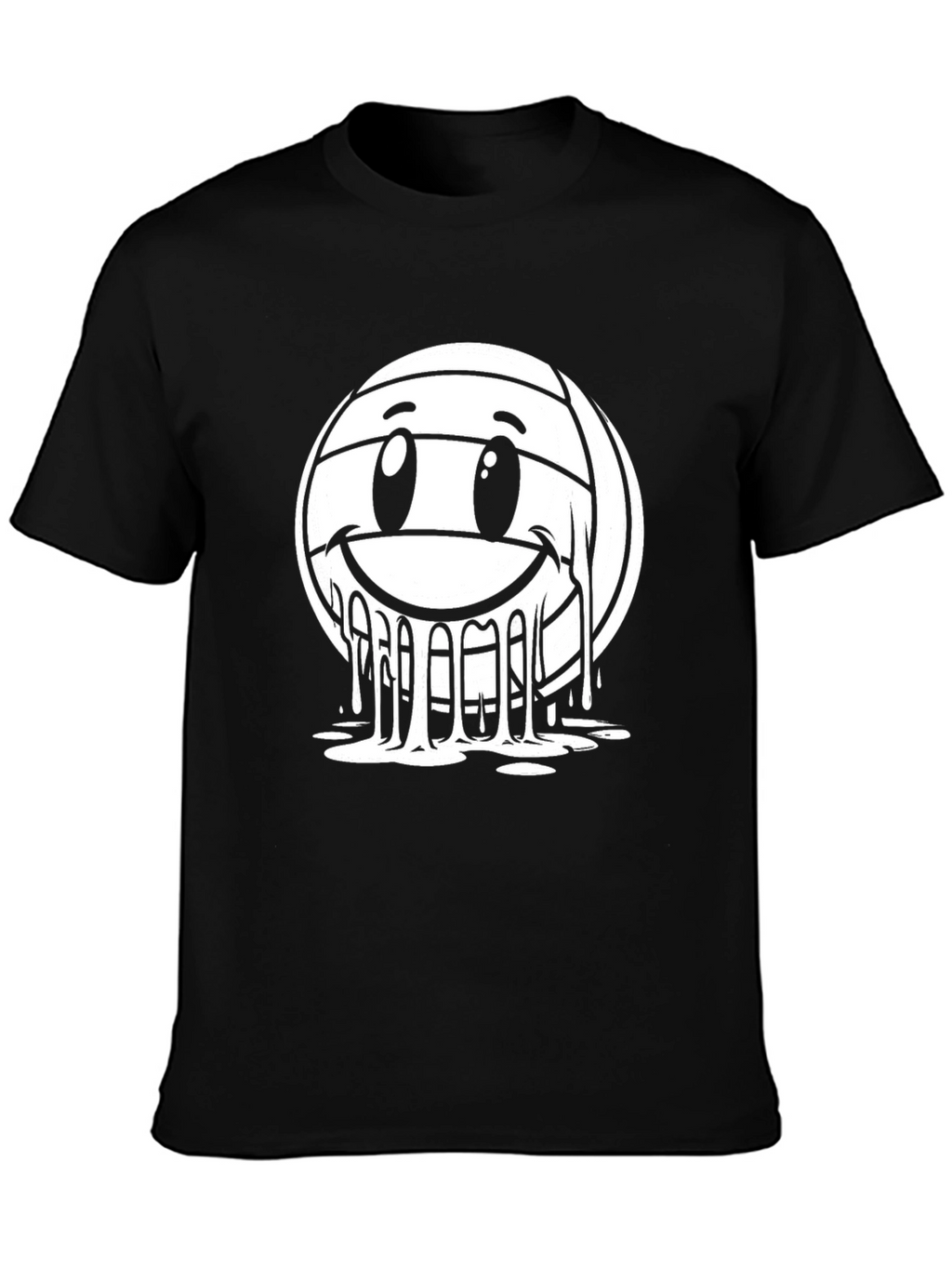 Smiley Melt Volleyball Graphic T-Shirt