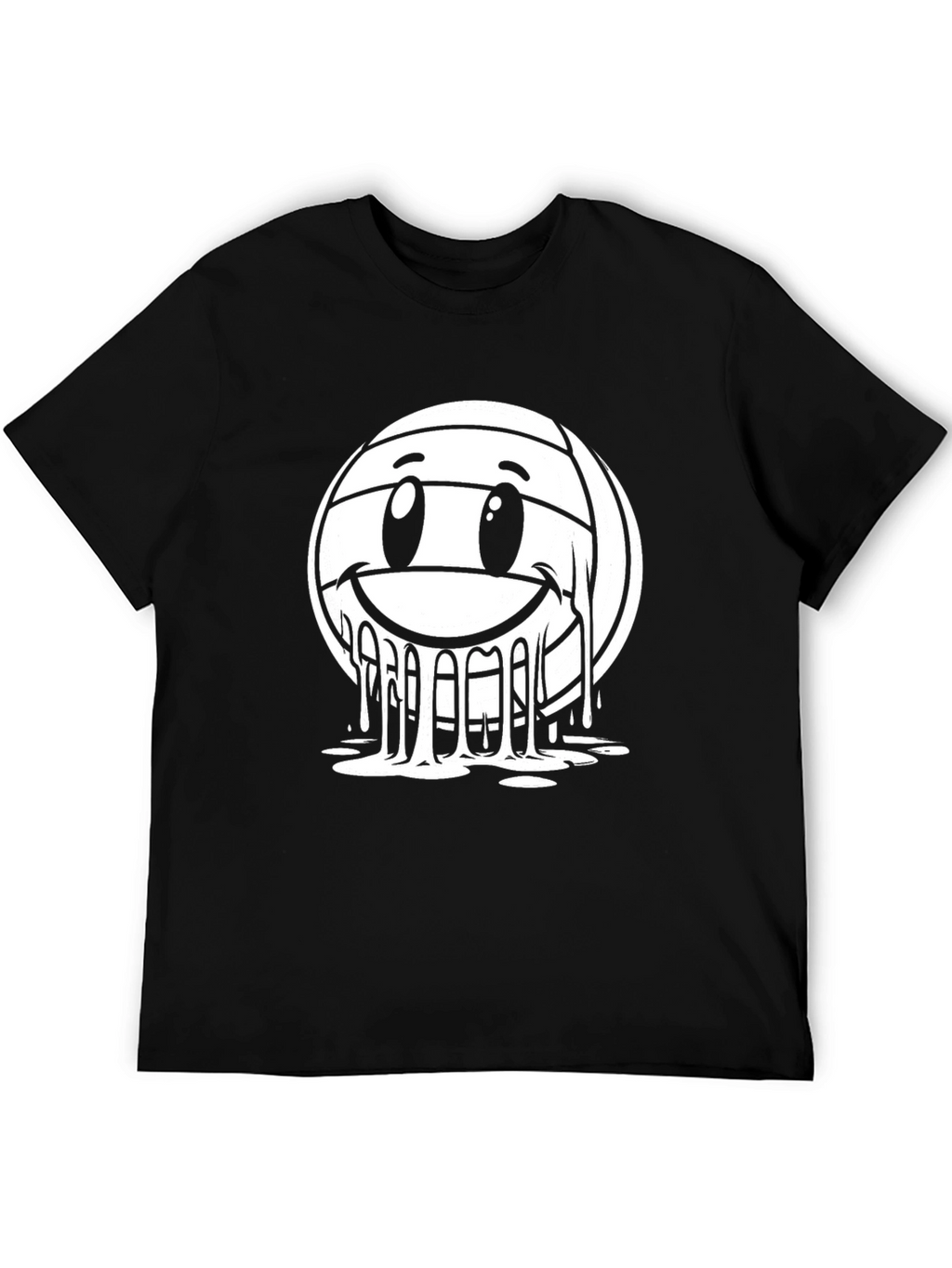 Smiley Melt Volleyball Graphic T-Shirt