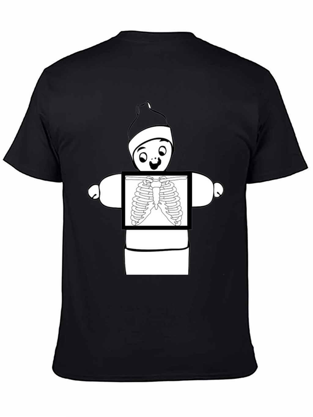 Funny X-Ray Stick Figure Graphic Tee