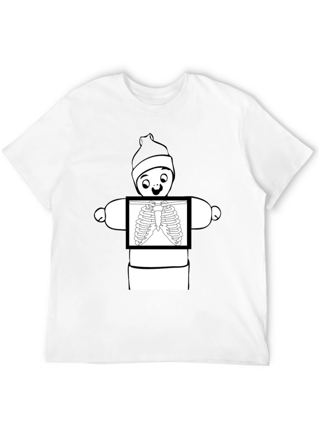 Funny X-Ray Stick Figure Graphic Tee