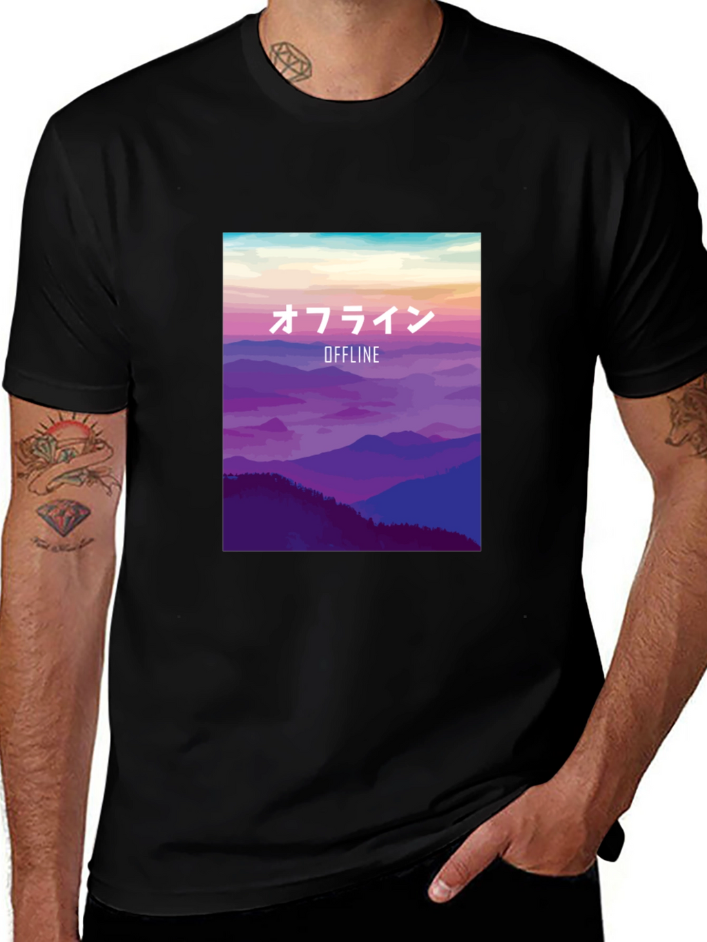 Offline Mountainscape Graphic Tee