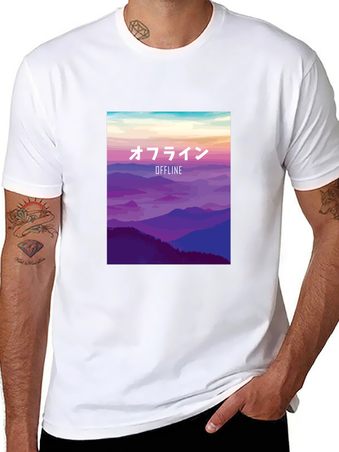 Offline Mountainscape Graphic Tee