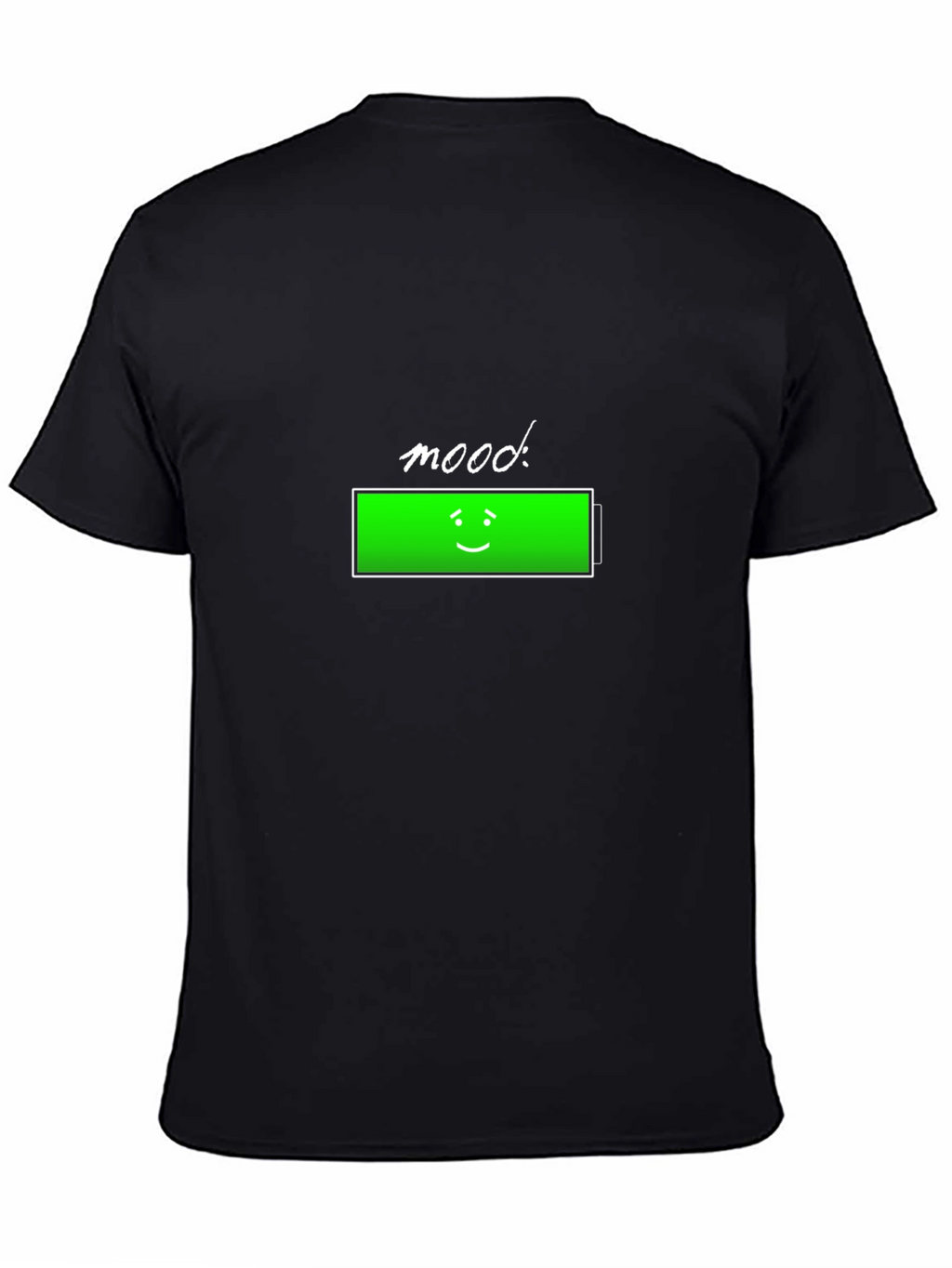Mood Full Battery Graphic T-Shirt - Black Casual Wear