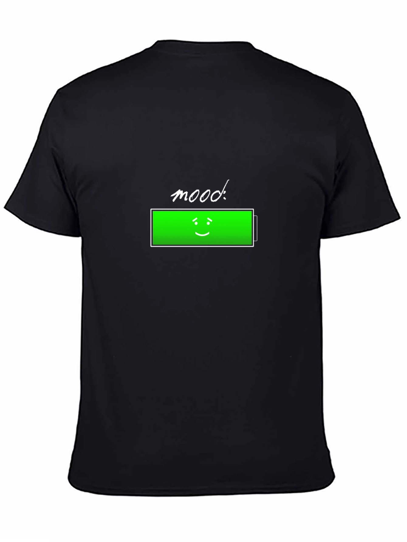 Mood Full Battery Graphic T-Shirt - Black Casual Wear