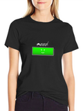 Mood Full Battery Graphic T-Shirt - Black Casual Wear