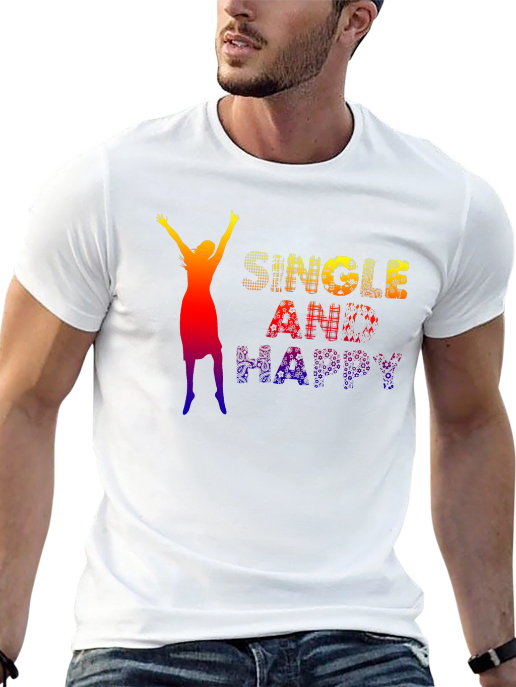Single and Happy Graphic Tee