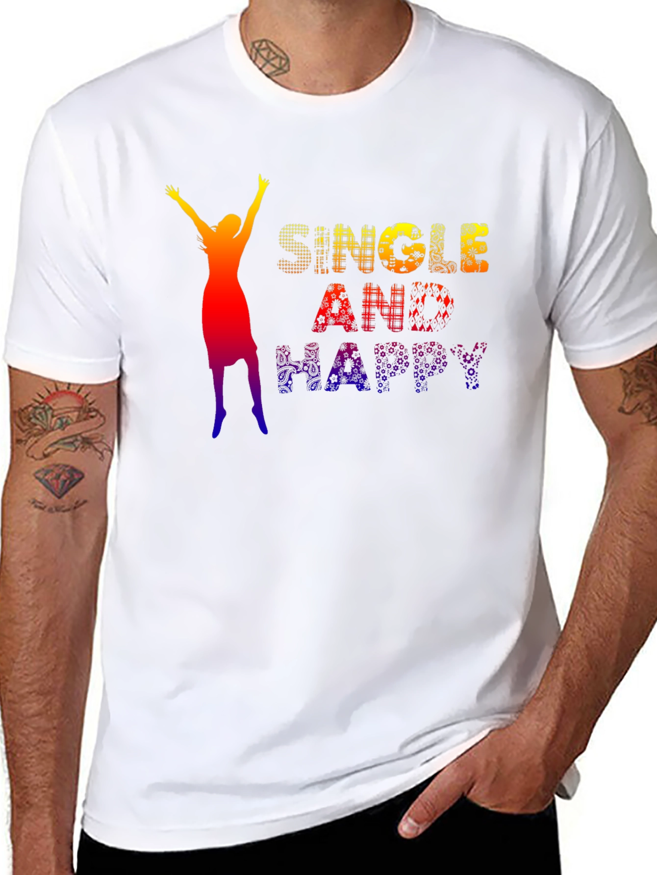 Single and Happy Graphic Tee
