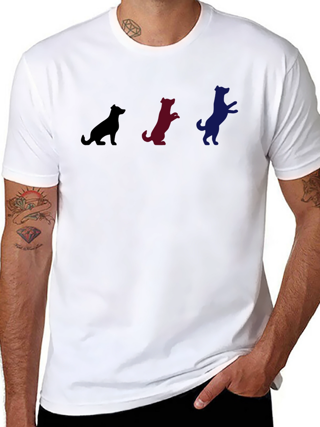 Dog Evolution T-Shirt - Black Cotton Blend