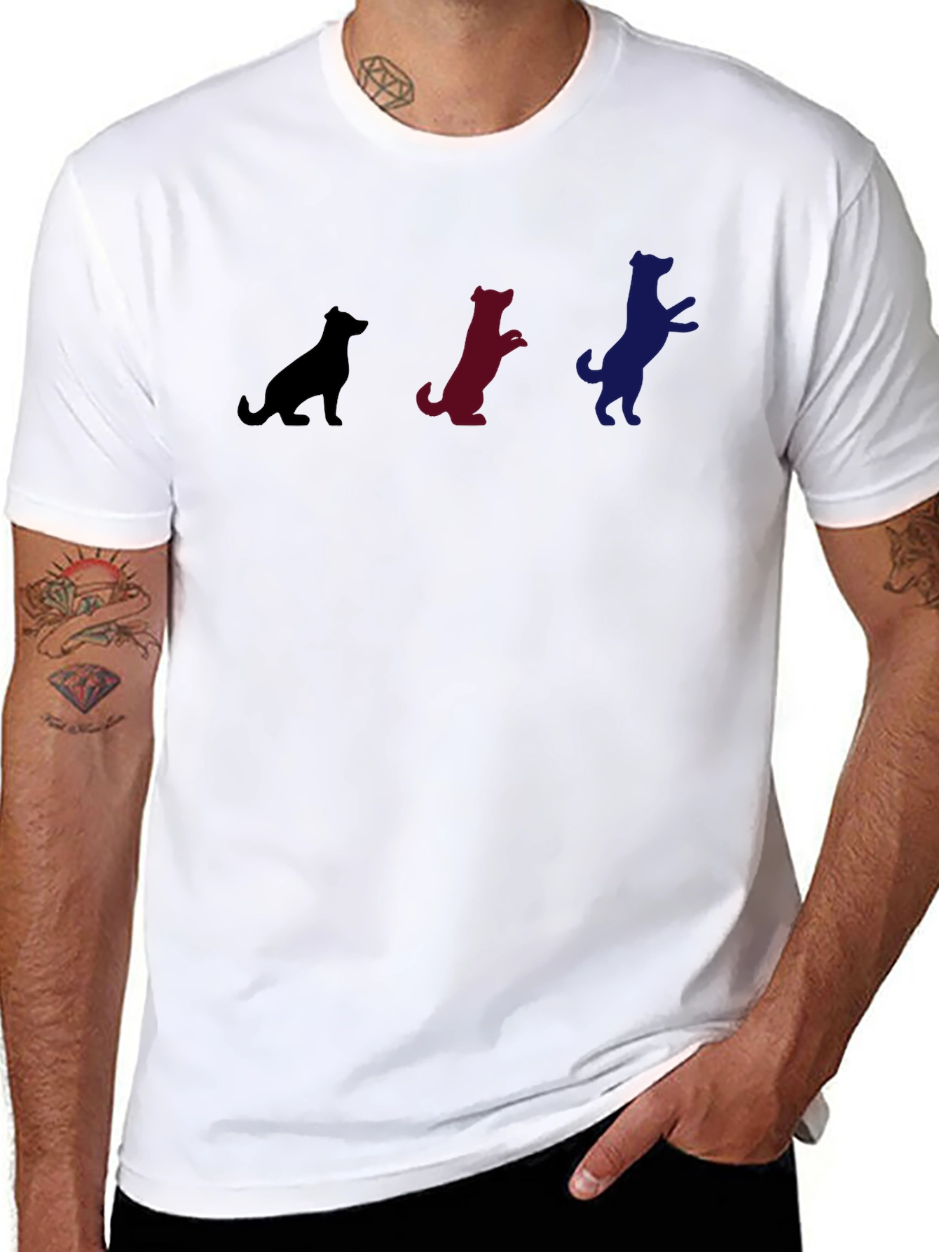 Dog Evolution T-Shirt - Black Cotton Blend