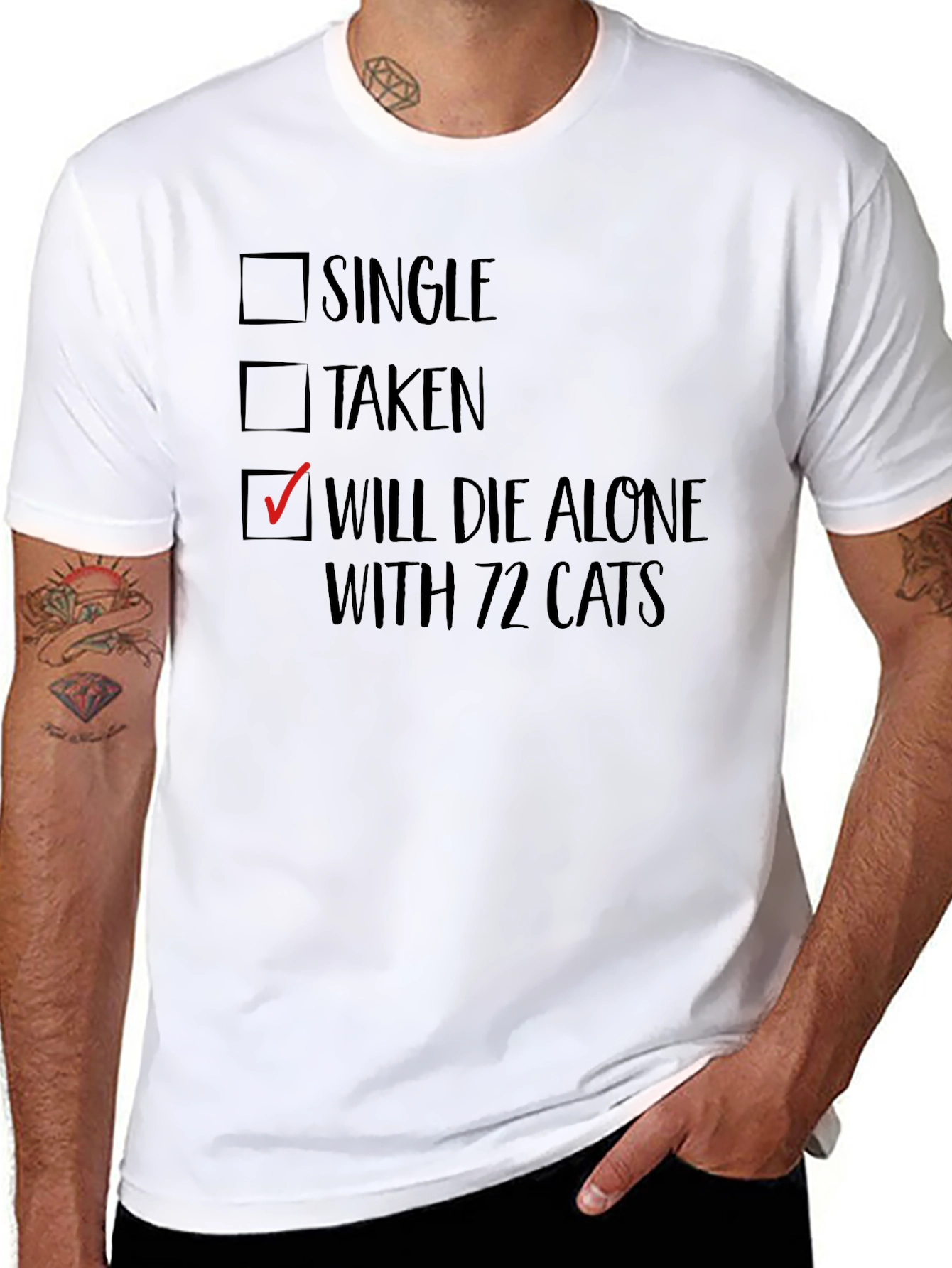 Will Die Alone With 72 Cats T-Shirt