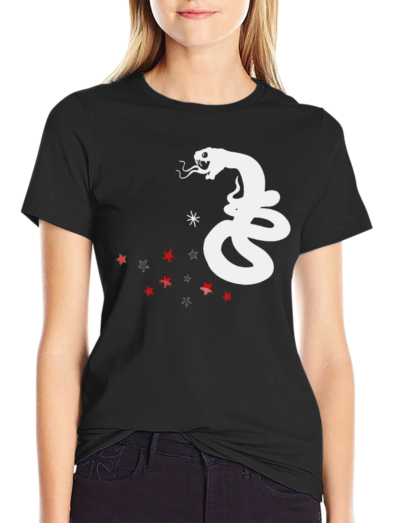 Snake and Stars Graphic Tee