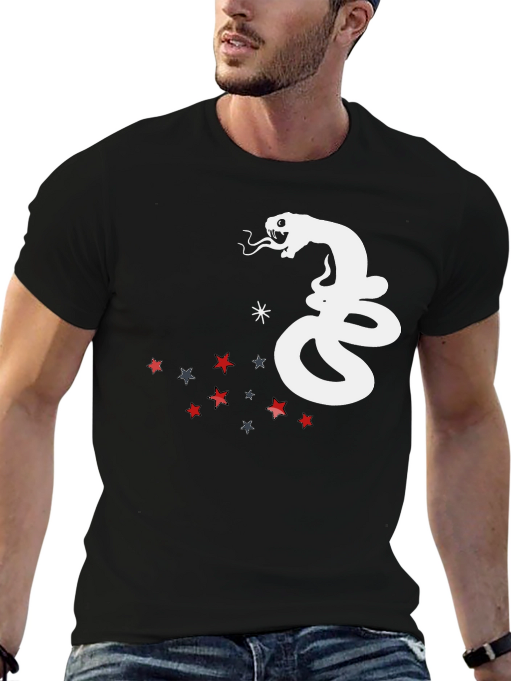 Snake and Stars Graphic Tee