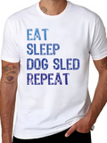 Eat Sleep Dog Sled Repeat T-Shirt