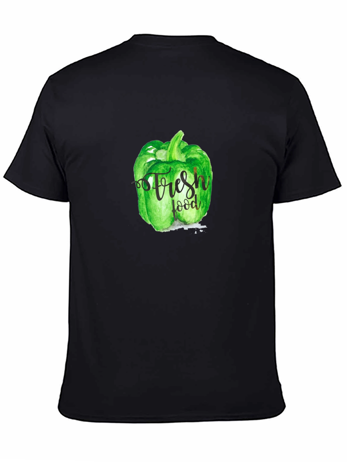 Fresh Food Green Bell Pepper Graphic T-Shirt