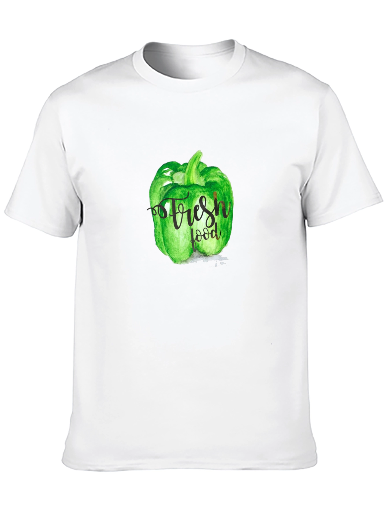 Fresh Food Green Bell Pepper Graphic T-Shirt