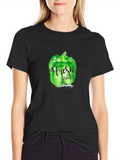 Fresh Food Green Bell Pepper Graphic T-Shirt