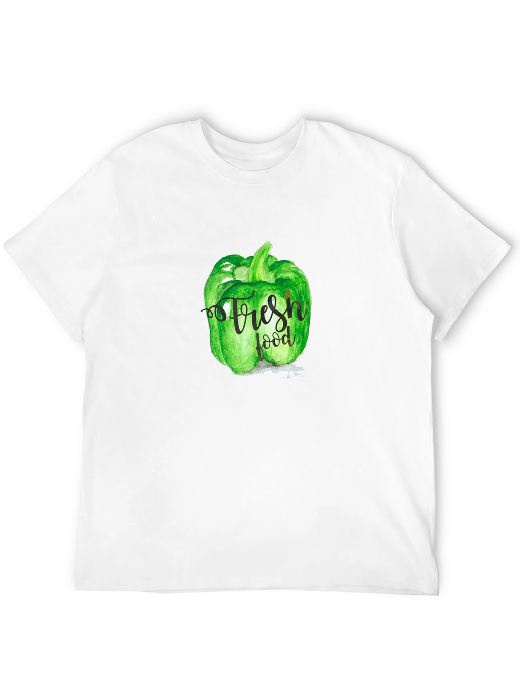 Fresh Food Green Bell Pepper Graphic T-Shirt