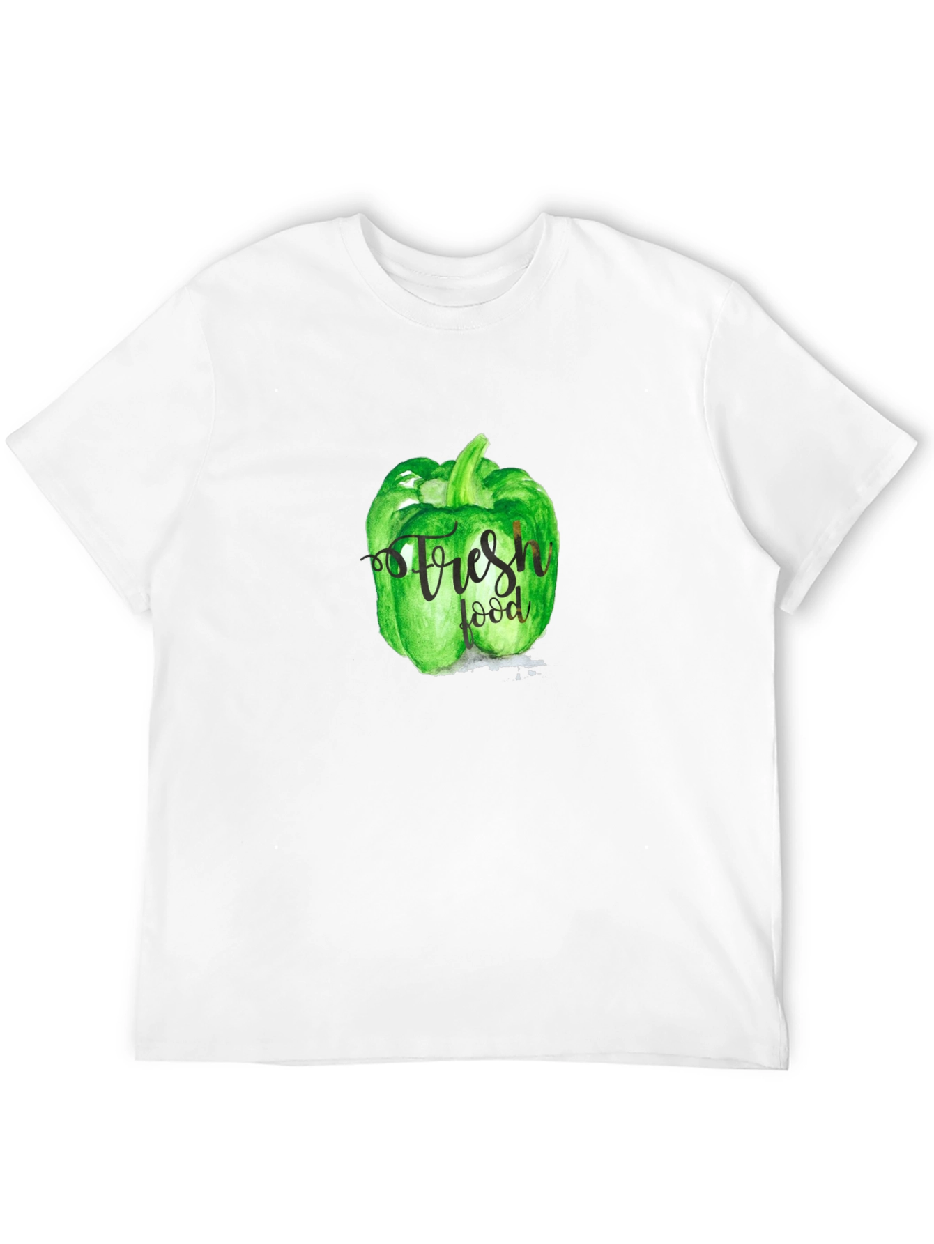 Fresh Food Green Bell Pepper Graphic T-Shirt