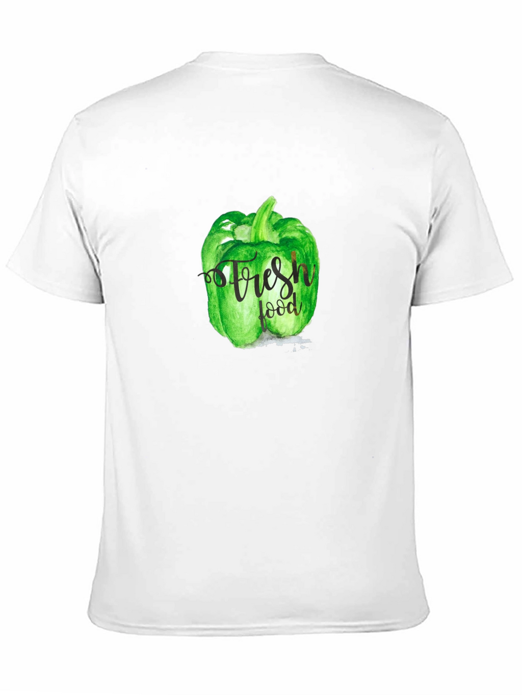 Fresh Food Green Bell Pepper Graphic T-Shirt