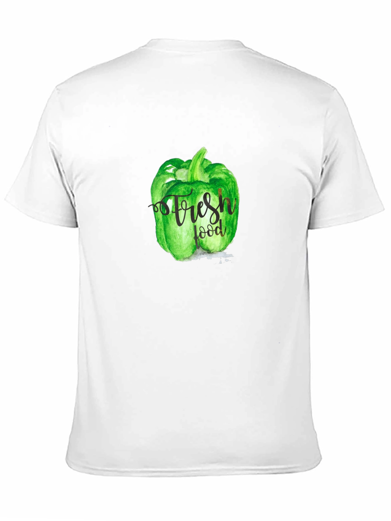 Fresh Food Green Bell Pepper Graphic T-Shirt