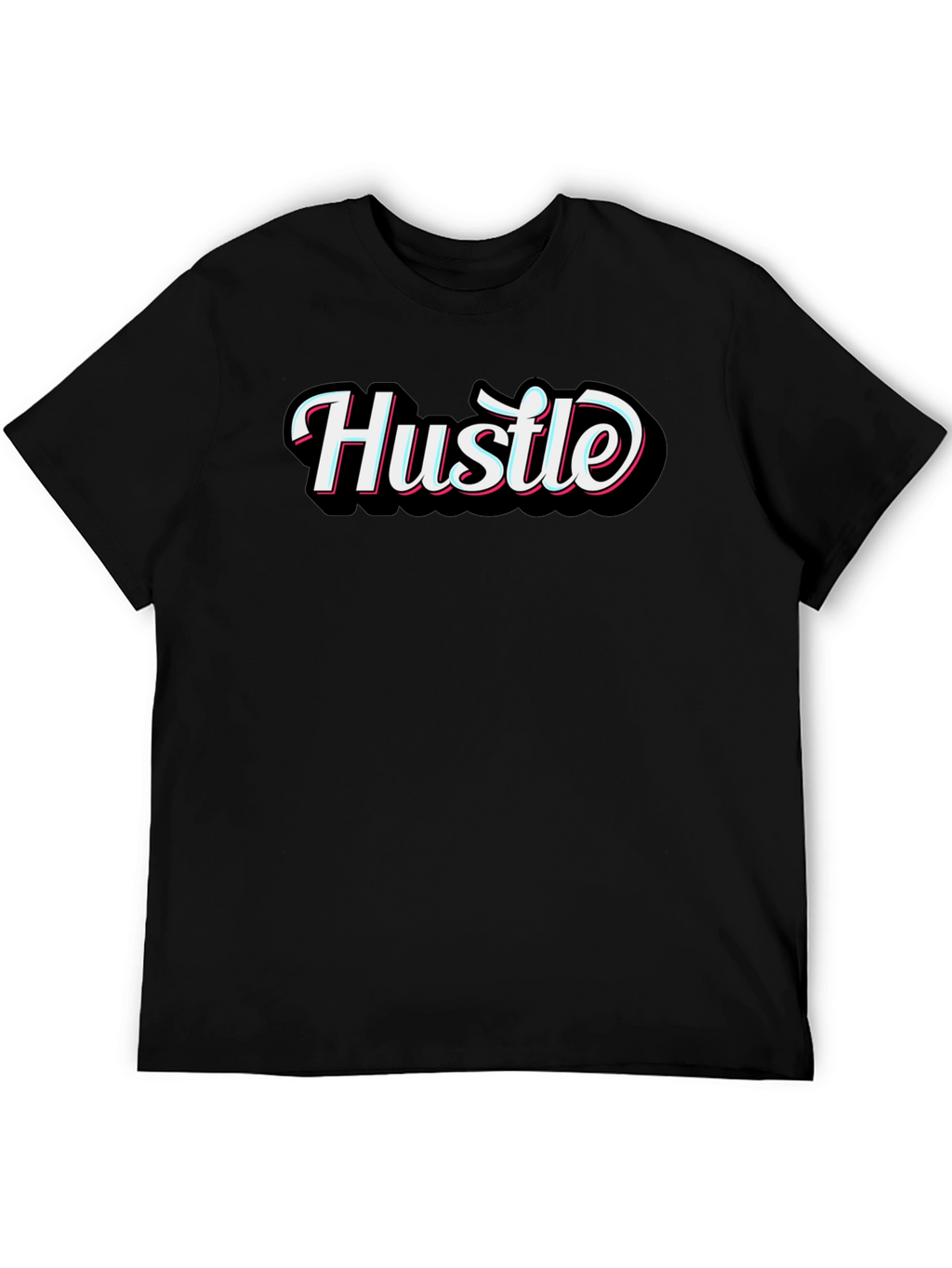 Mens Black Hustle Graphic T-Shirt