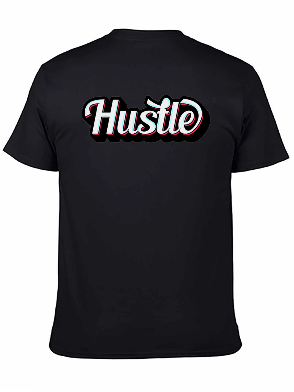 Mens Black Hustle Graphic T-Shirt