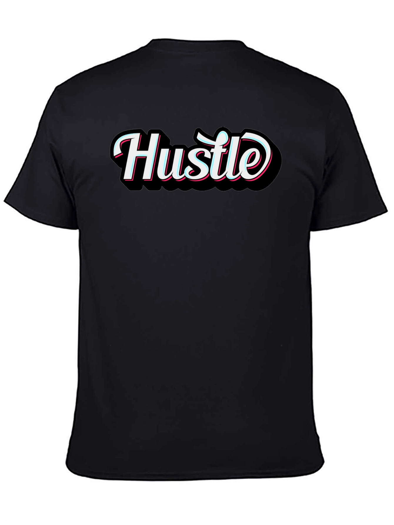 Mens Black Hustle Graphic T-Shirt