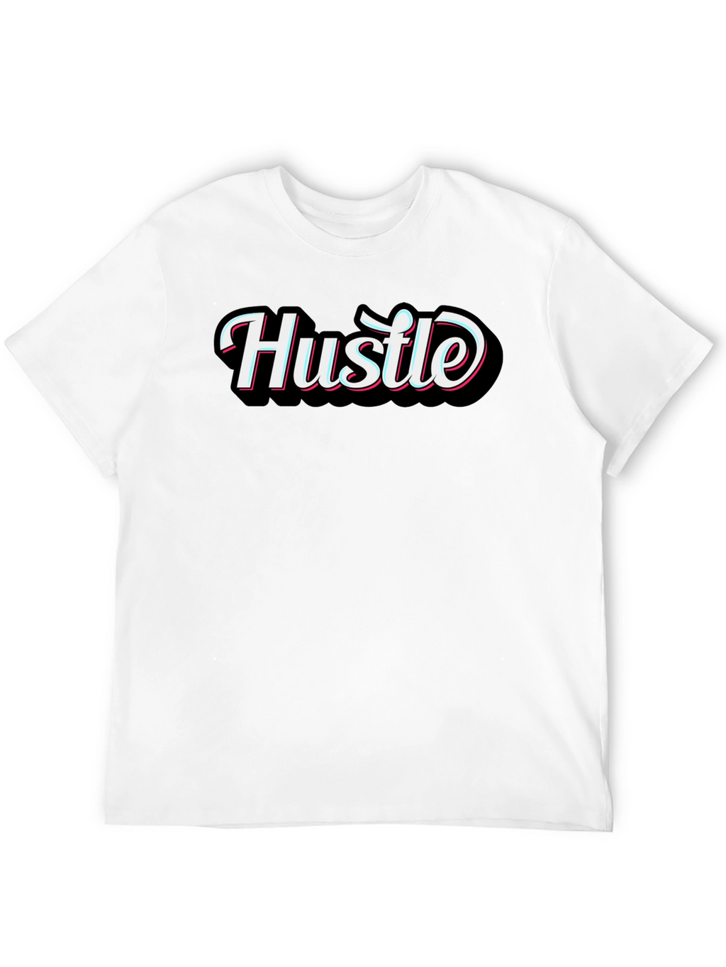 Mens Black Hustle Graphic T-Shirt