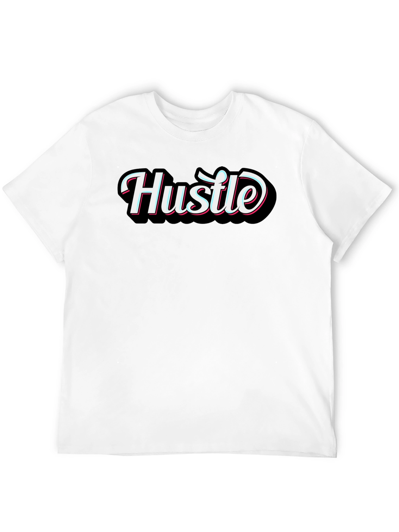 Mens Black Hustle Graphic T-Shirt