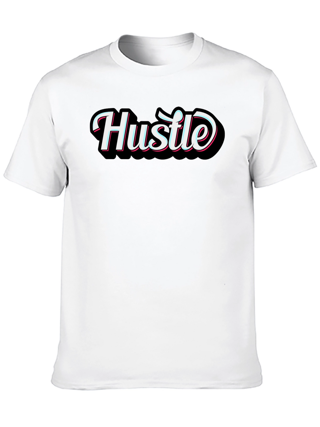 Mens Black Hustle Graphic T-Shirt