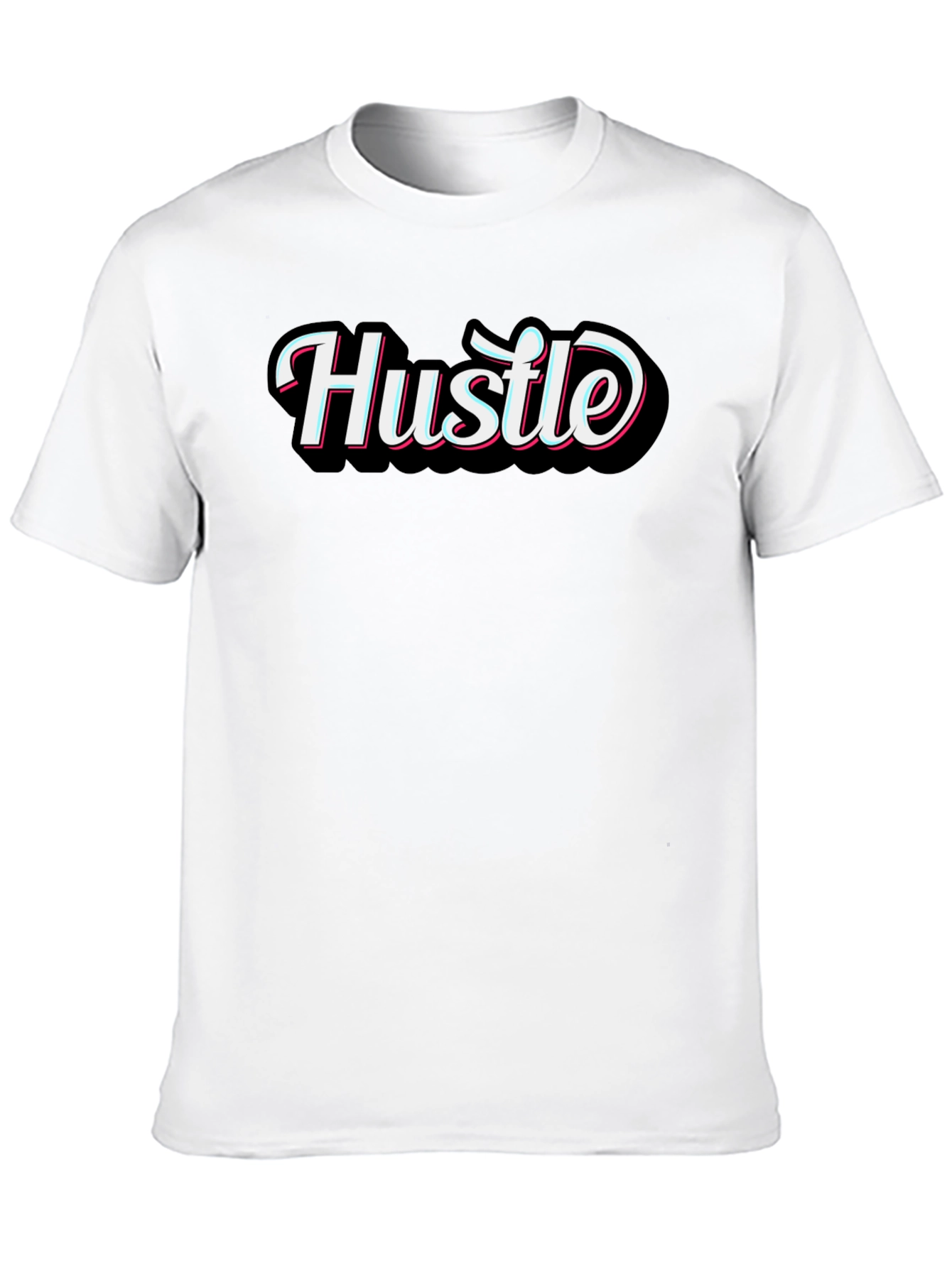 Mens Black Hustle Graphic T-Shirt