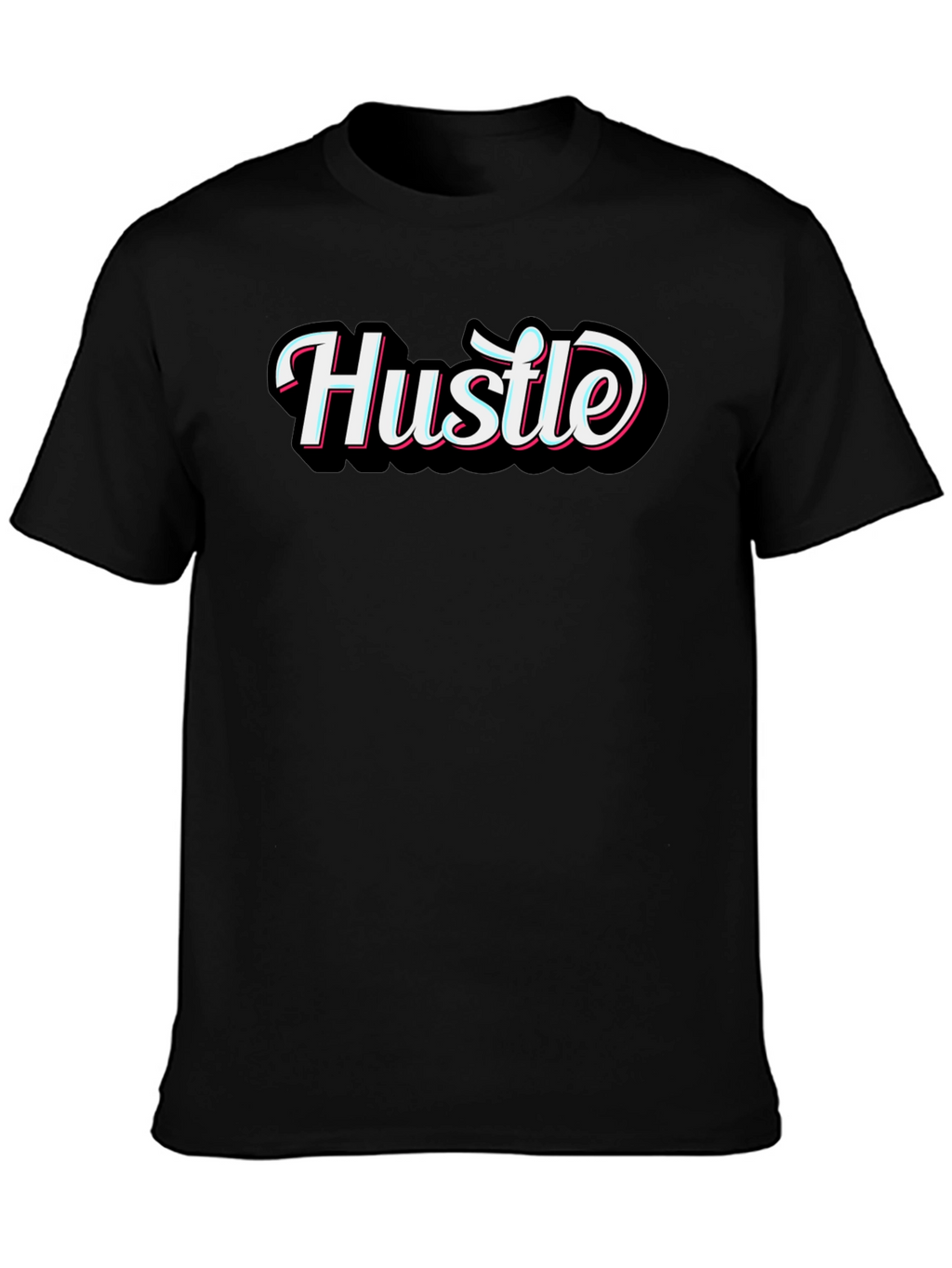 Mens Black Hustle Graphic T-Shirt