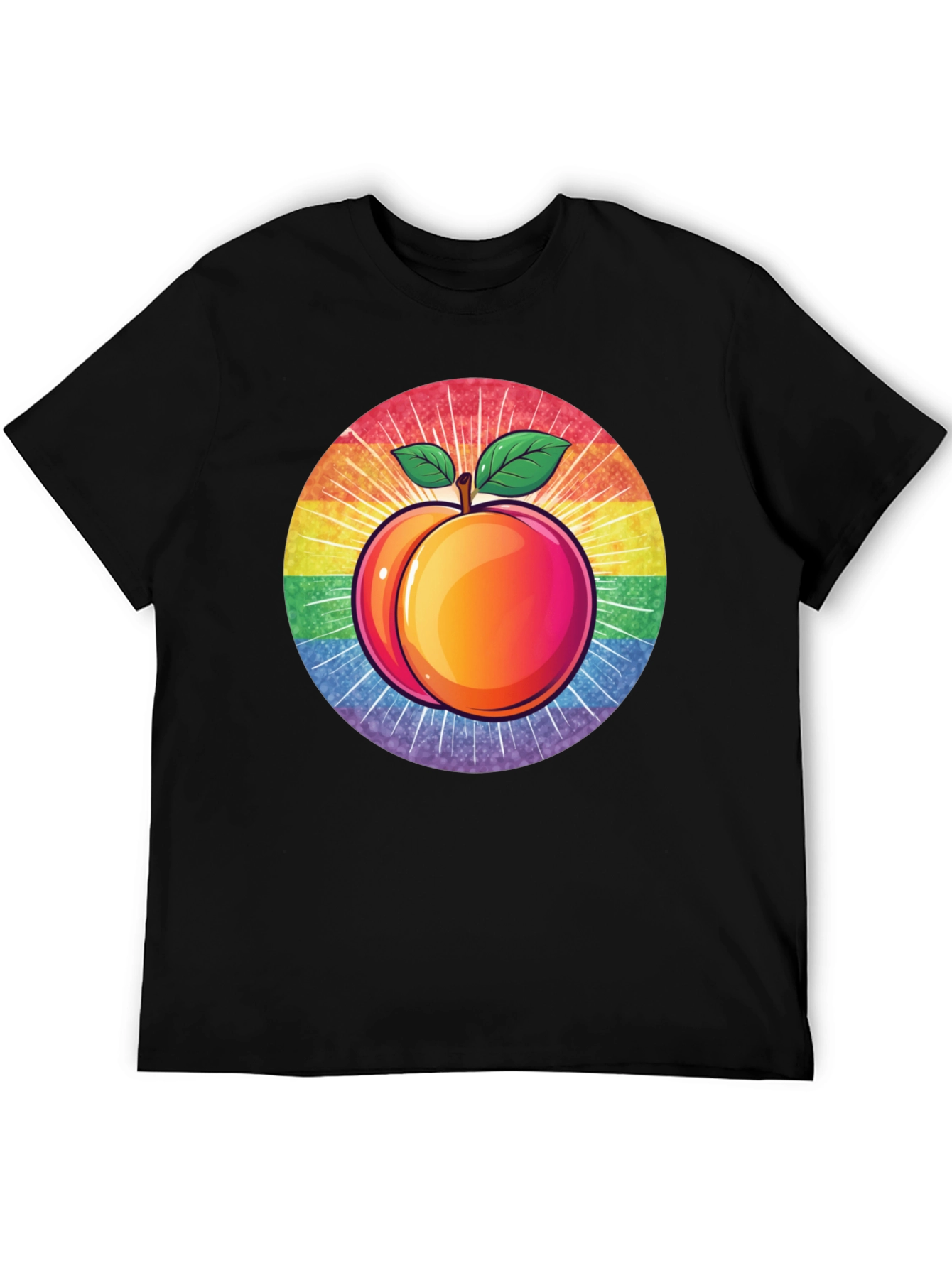 Peach Pride T-Shirt - LGBTQ+ Rainbow Fruit Graphic Tee