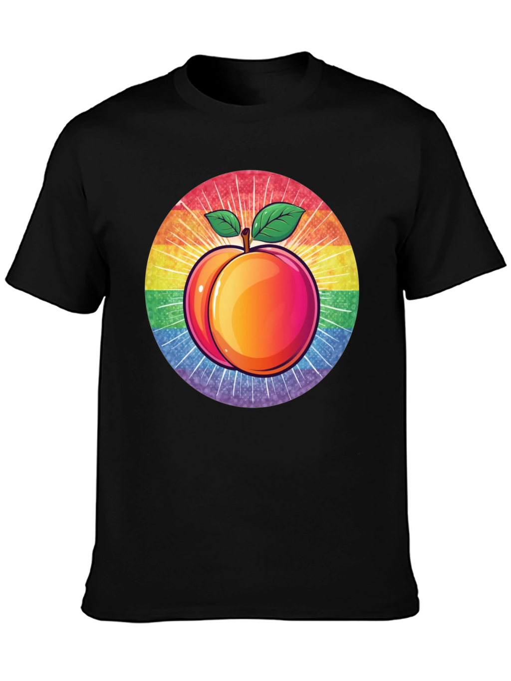 Peach Pride T-Shirt - LGBTQ+ Rainbow Fruit Graphic Tee