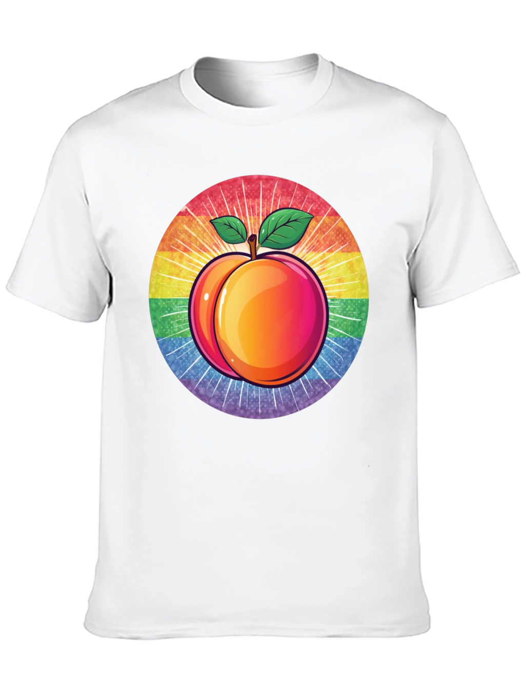 Peach Pride T-Shirt - LGBTQ+ Rainbow Fruit Graphic Tee
