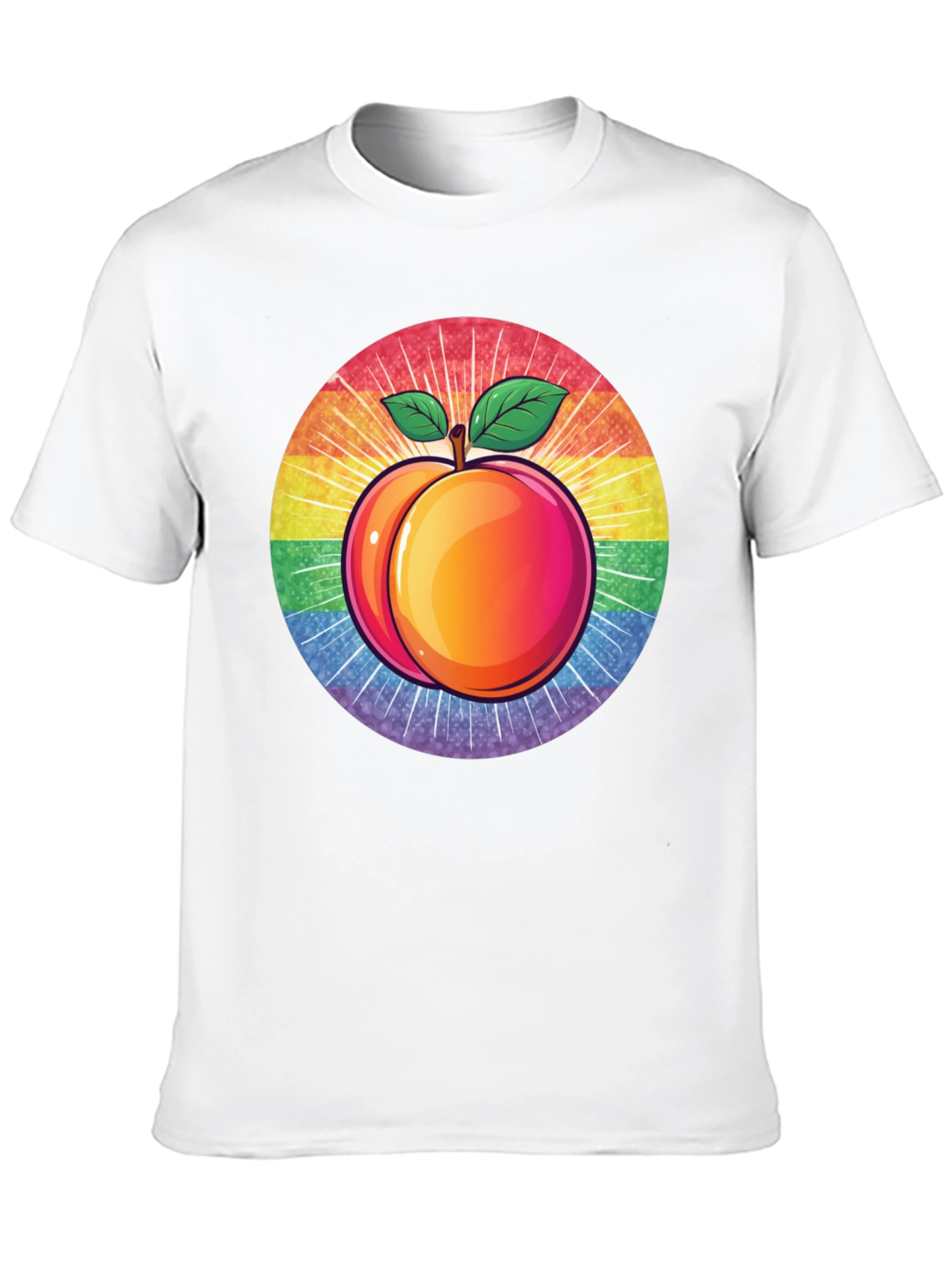 Peach Pride T-Shirt - LGBTQ+ Rainbow Fruit Graphic Tee
