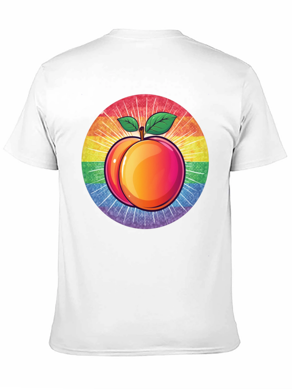 Peach Pride T-Shirt - LGBTQ+ Rainbow Fruit Graphic Tee