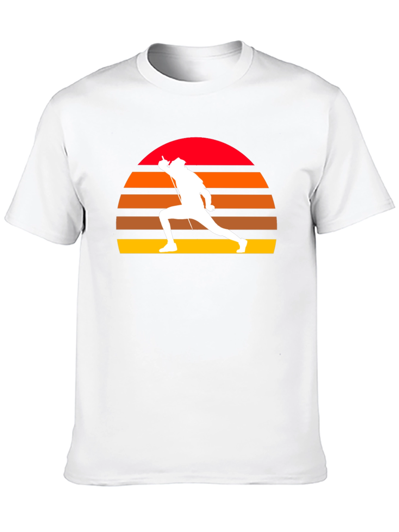 Fencing Sunset T-Shirt - Retro Sportswear