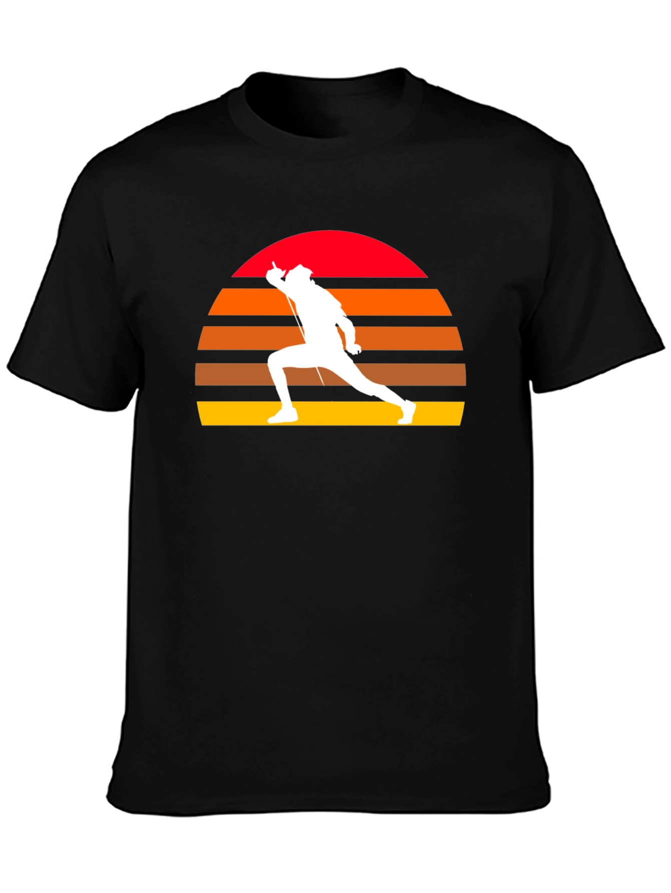 Fencing Sunset T-Shirt - Retro Sportswear