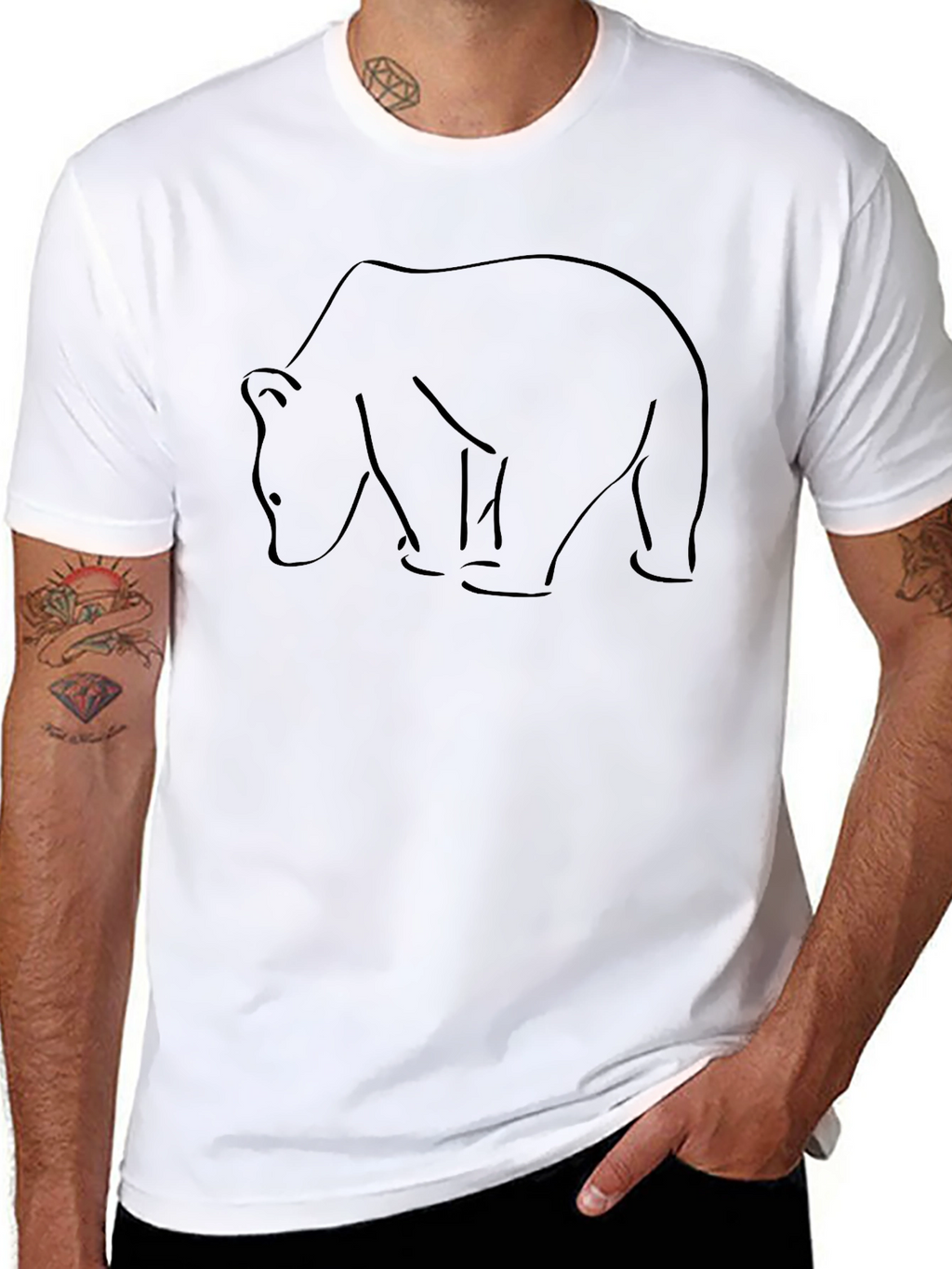 Black Bear Outline Graphic Tee