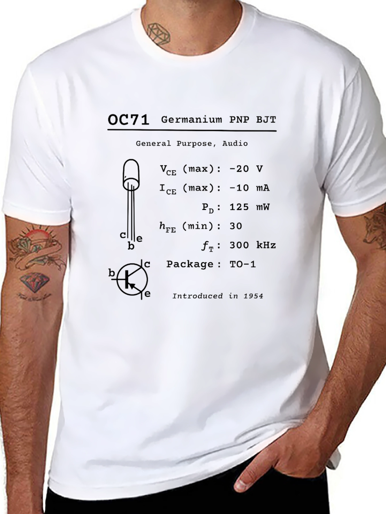 OC71 Germanium PNP BJT Transistor T-Shirt