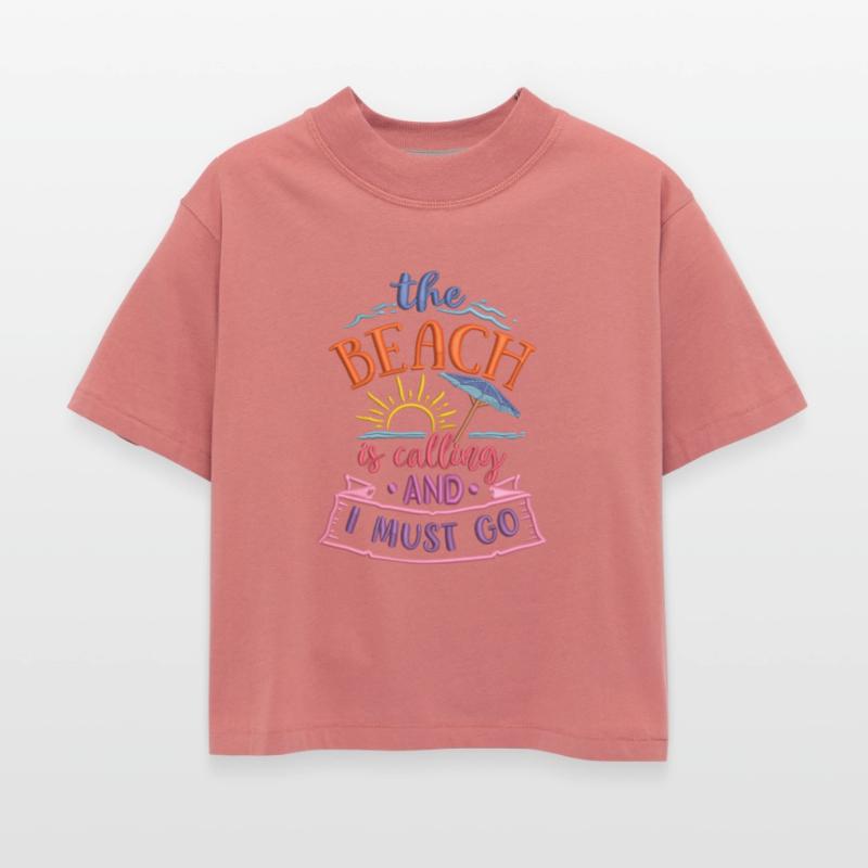 The Beach is Calling Embroidery Effect