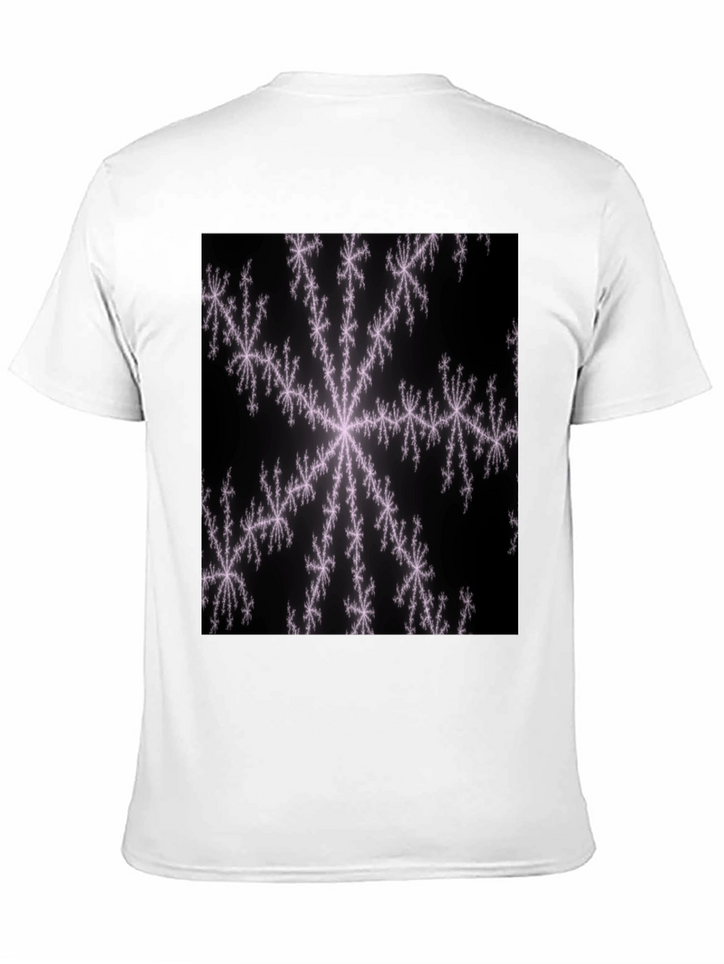 Fractal Snowflake Black T-Shirt