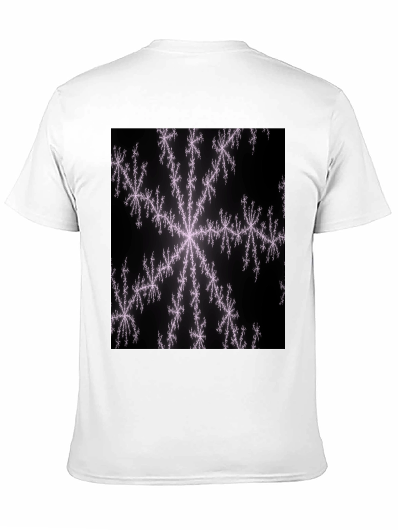 Fractal Snowflake Black T-Shirt