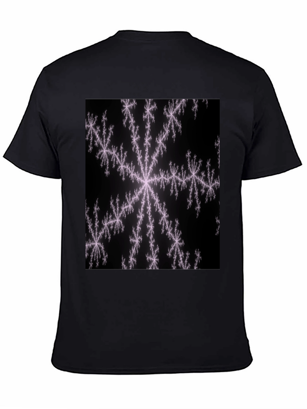 Fractal Snowflake Black T-Shirt